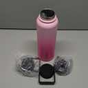 BJPKPK 40oz Stainless Steel Insulated Water Bottle with 3 Lids, Sakura - BPA Free Leakproof Thermos Bottle for Sports & Gym (Cherry)