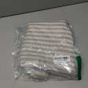 jinchan Striped Linen Kitchen Curtains 36 Inches Tier Curtains Farmhouse Modern Cafe Style Small Window Treatments Airy Light Filtering Rod Pocket for Living Room Bathroom 2 Panels Taupe Grey