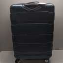 Samsonite Omni PC Hardside Expandable Luggage with Spinner Wheels, Teal, Checked-Large 28-Inch