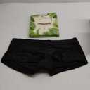 Annbon Ruched Scrunch Butt Bikini Bottoms Mid Rise boy Short Swim Bottoms Bathing Suit Bottoms for Women Full Coverage (XX-Large, Black)