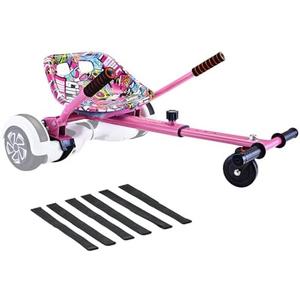 yabbay Eco-Friendly Hoverboard Seat Attachment - Cool Seat, Swivel Wheel, Adjustable Length - Compatible with 6.5", 8", 8.5", 10" Hoverboards - Safe & Enjoyable Riding for Kids and Teenager