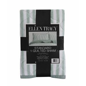 Ellen Tracy Stripe Single Standard Quilted Sham, 20x26 100%Polyester