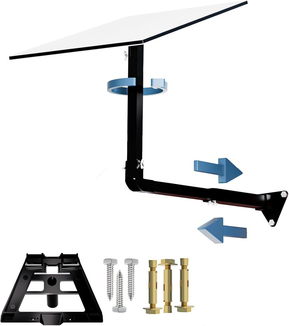 PFNRTH Starlink Gen 3 Mount for Long Eaves,Adjustable Length(Up to 26 Inches),Heavy-Duty Aluminum Starlink Wall Mounting Kit,Compatible with V3 Starlink Standard Dish