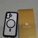 Miracase for iPhone 17 Case 6.3'', Full-Body Bumper Military Drop Protection Outdoor Phone case with Built-in Glass Screen &Camera Control, Easy Installation, No Gap, Compatible with MagSafe, Black