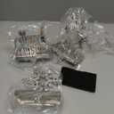 6 Pack Christmas Stocking Holders for Mantle, Stockings Hangers Set of 6, Snowflake Snowman Tree Deer Reindeer Heavy Weighted Hooks for Mantel Fireplace Windows Indoor Decorations Silver