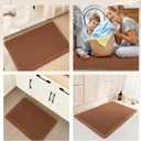 Luxury Waffle Bath Mat, Super Absorbent Non Slip Bathroom Rugs, Boho Ultra Soft Comfort Machine Washable Quick Dry Floor Mats with Tassels (Coffee, 20" x 30")