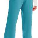 CharmWM Girls School Uniform Pants Elastic High Waisted Flare Dress Pants Bell Bottoms 11-12 years