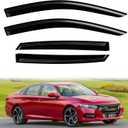 4PC Rain Guards for 2018-2023 Honda Accord Window Visors Deflectors Sun Shades Vent Tape On Out Channel