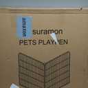 Dog Playpen,24 in(H) Pet Fence Outdoor for Rv Camping,Garden Fence Small Animal Barrie for Yard,11Ft Black Metal Temporary Fencing