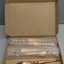 6 Pack Large Mercury Glass Ornaments, 14.9 Inch Christmas Hanging Decoration Vintage Finial Ornament for Xmas Tree Home Holiday Decor(Gold)