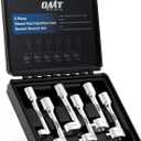 Orion Motor Tech 1/2" Dr Diesel Injector Socket Wrench Set, 6pc 12pt Diesel Fuel Socket Set with 12 14 16 17 18 19mm Wrenches, L-Type Diesel Mechanic Tool for Dismantling Fuel Line with Case
