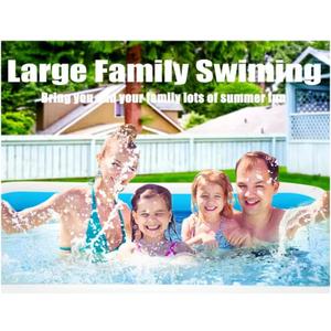 Home Family Big Sized Pool for Children 120.1 in x 72.8 in x 25.6 in (Electric Pump Included) Garden Backyard Outdoor Inflatable Swimming Pool for Kids. Home Family Big Sized Pool for Children 120.1 in x 72.8 in x 25.6 in (Electric Pump Included) Garden Backyard Outdoor Inflatable Swimming Pool for Kids.