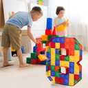 Mifoci 13.7" Building Block Party Cupcake Cardboard Number for Charcuterie Bricks Birthday Party Fillable Paper Mache Chocolate Candy Cake Decorative Gift Box(Number 8)