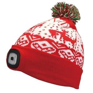 VZVXDW Unisex Beanie with The LED Light, Valentines Day Gifts for Him Women Mather Father USB Rechargeable Headlamp Caps (Elk)