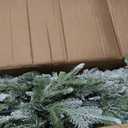 Puleo International Pre-Lit 7.5' Flocked Utah Fir Artificial Christmas Tree with 500 Lights, Green