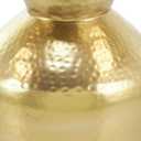 Deco 79 Metal Decorative Vase Hammered Spotted Centerpiece Vase with Fluted Top, Flower Vase for Home Decoration 10" x 10" x 13", Gold