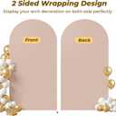 7.2 ft Arch Backdrop Cover Nude Blush - Double-Sided Spandex Arch Covers Stretchy Backdrop for Balloon Arches Birthday Party Baby Shower Banquet Wedding Photo Background