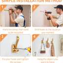 Coat Hooks Wall Hooks for Hanging, Wall Mounted for Coat Heavy Duty Single Prong Wall Hooks for Hanging Hat, Towel, Key, Robe, Coats, Scarf, Bag, Cap, Coffee Cup, Mugs (2 PCS Gold)