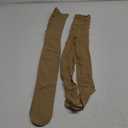 MANZI Run Resistant Control Top Panty Hose Opaque Tights (Large, Suntan)