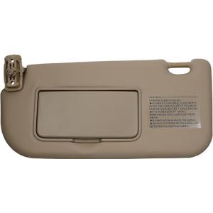 Left Driver Beige Sunvisor Replacement Compatible with 2004-2010 Kia Sportage 852021F090EZ Sun Visor 852011F090LX