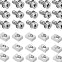 3 x Motorcycle Battery Terminal Bolts and Nuts,Hincell 24pcs 304 Stainless Stee ATV Battery Bolt Motorcycle Battery Terminal Screws with Square Nuts(M6x16mm)