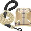 Dog Harness Step-in Breathable Puppy Cat Dog Vest Harnesses for Small Medium Dogs (L (Chest 17''-20'', Weight 14-19 lb), Beige)