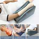 Arm Elevation Pillow Arm Wedge Pillows for Adults Arm Support Pillow with Pocket for Post Surgery Elbow Rest Pillow with Removable Pillow for Sleeping(Grey)