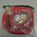 Okllen 1 Pack Red Velvet Stanchion Rope, 5 Feet Crowd Control Ropes Safety Barriers with Polished Gold Hooks for Movie Theater, Queue Barrier, Grand Openings, Hotel Celebration, Carpet Event