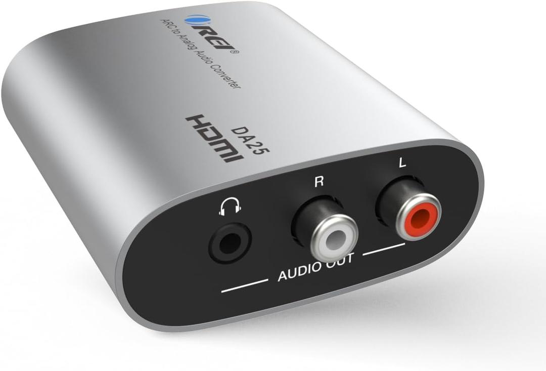 OREI HDMI eARC & ARC Audio Extractor Converter  HDMI ARC to RCA L/R Converter with 3.5mm Jack  ARC/eARC Audio Converter for Speaker, Headphone, Home Theater (DA25)