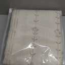 Closet Curtain 80 Inch Length,Boho Sheer Privacy Linen Printed Pattern Pleated Curtains for Sliding Glass Doors 2 Panels (50"W x 80"L (Pack of 2), Taupe)