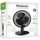 Holmes 6” Personal Table Fan – 2 Speeds, Compact, 15° Head Tilt, Wide-Angle Oscillation, Black