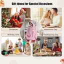 Wearable Blanket Hoodie for Women - Oversized Hooded Blanket for Adults Fluffy Plush Blanket Sweatshirt Warm Cozy Christmas Birthday Gifts for Mom Pink