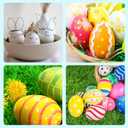 15 Pcs White Wooden Eggs to Paint Fake Easter Eggs for DIY Crafts, Hunts, Basket Stuffers