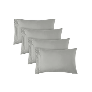 YIYEA King Size Pillow Cases Set of 2, Ultra Soft Double Brushed Microfiber Pillowcases, Hotel Quality Embroidered Bed Pillow Covers King, Fade Resistant, Easy Slip-On (20"x36", Denim)