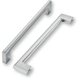 khtumeware 6 Inch Hole Center 6 Pack,Burshed Chrome Heavy Duty Solid Cabinet Pulls,Kitchen Drawer Handle, Hardware for Bathroom, Drawer, Cabinet, Door Cabinet