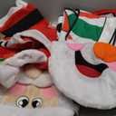 JOYIN 2 Set 5 Pieces Christmas Theme Bathroom Decoration Set w/Toilet Seat Cover, Rugs, Tank Cover, Toilet Paper Box Cover and Santa Towel for Xmas Indoor Dcor, Party Favors (Santa & Snowman)