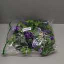 Floweroyal 2 Pack Artificial Flower Garlands 15.8FT Fake Rose Vines Silk Flowers Hanging Rose Ivy for Wedding Arch Party Home Garden Wall Decor (Purple)