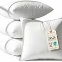 Hearth & Harbor 28x28 Pillow Inserts Set of 4 – Square Throw Pillow Insert for Bed, Sofa & Couch – Soft, Fluffy & Supportive White Decorative Cushion Insert