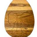 Affinity Decor Organic Acacia Wooden Cutting Board and Serving Platter for Cheese, Snacks, Vegetables, Fruit & Salad (Gifted Egg 13"L x 9.3"W)