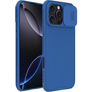 Nillkin for iPhone 16 Pro Case with Camera Cover, [Camera Lens Protector] [Scratch-Resistant] [360 Full Protection] Shockproof Slim Protective Case for iPhone 16 Pro 6.3 Inch, Blue