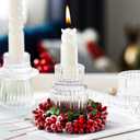 Clear Candlestick Holders 12PCS Ribbed Glass Taper Candle Holders for Tealight Stick Candles Table Centerpieces Thanksgiving Christmas Indoor and Outdoor Decorations