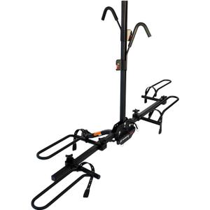 Swagman XTC2 Hitch Mount Bike Rack – Platform Carrier for 2 Bikes, Ratcheting Hook System, Compact Clam-Shell Folding Design