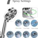 BOWGER Shower Head with Handheld High Pressure Multi-Function 7 modes, Built-in Power Wash to Clear Tub, Tile & Pets, 5 High Flow Hand Held Rain Showerhead with Extra Long Hose and Adjustable Bracket