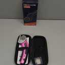 Cordless Electric Scissors: 4V Rechargeable Rotary Cardboard Cutter, 3000mAh Battery, with LED Light, 2 Blades, Box Cutter for Fabric Carpet Carton Plastic Leather Cloth (Pink)