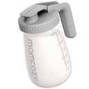 Momcozy Breast Milk Pitcher, Resistant to Heat and Cold Abrupt Temp Swings, No Leak Glass Breast Milk Fridge Storage Container with Wide Mouth, Fast Baby Formula Maker, Breastfeeding Essentials, Grey (Gray)