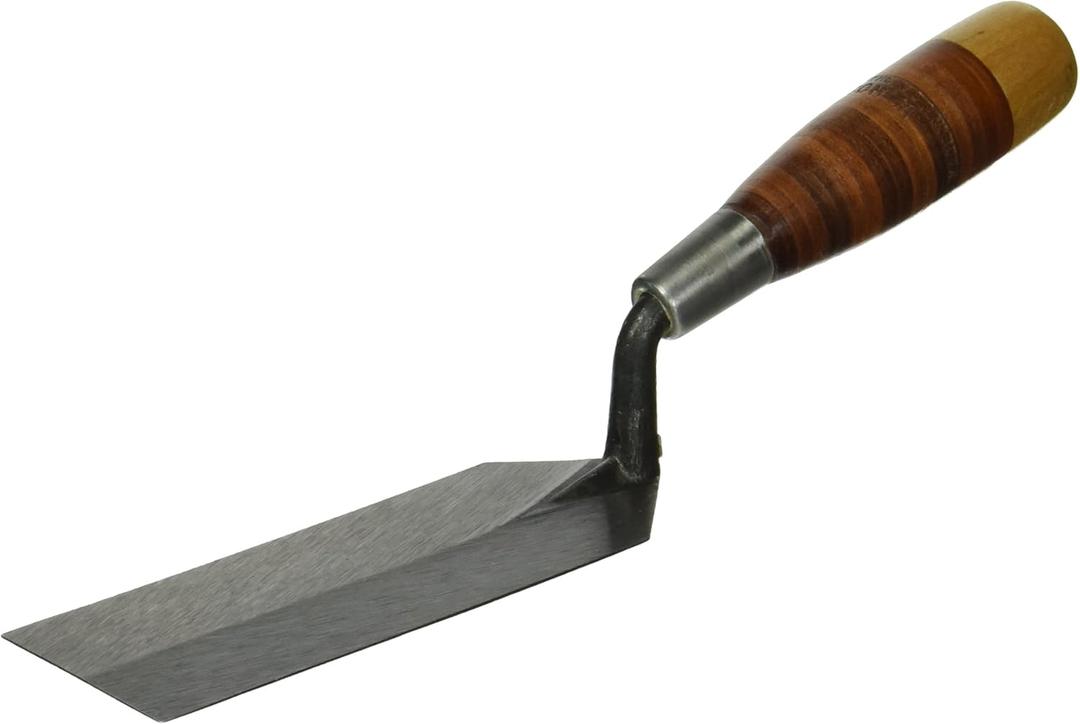 Kraft Tool RO58-6L W.Rose 6"x2" Margin Trowel with Leather Handle
