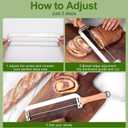 Adjustable Bread Slicer for Homemade Bread - Upgrade Manual Sourdough Bread Knife with Thickness Guide, Bread Bow Cutter with Stainless Steel Serrated Blade for Baguettes Bagels, Ideal Gift for Baker