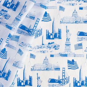 MR FIVE 60 Sheets Blue American Buildings Tissue Paper Bulk,14" x 20",Blue Iconic Buildings Pattern Tissue Paper for Gift Bags,Blue Tissue Paper for Independence Day 4th of July Holiday Party, 2 Pack