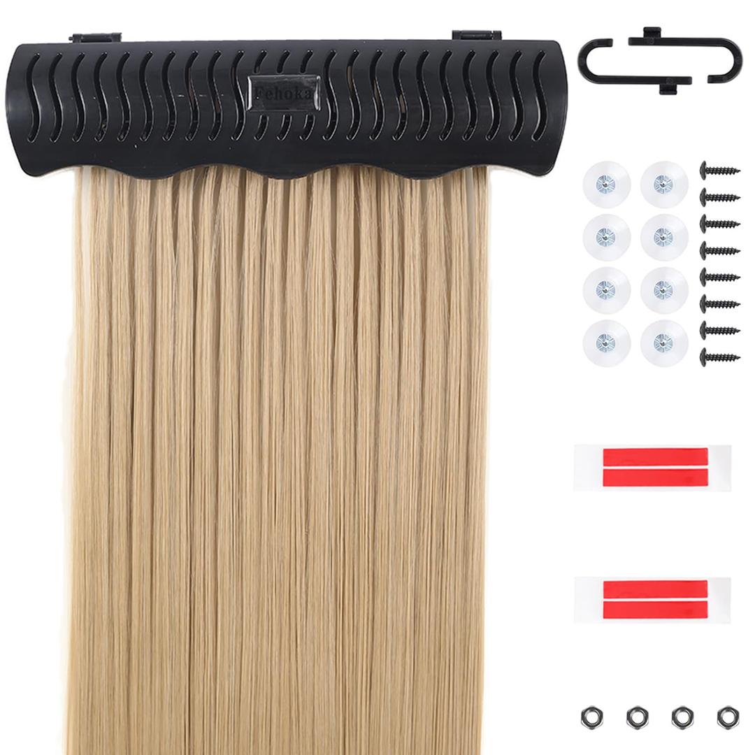 Hair Extension Holder holder for Washing,Styling, Packing and Storing,Hair Extension Holder holder for salons,bathrooms, beauty shops, cloakrooms.4 quick&easy Installation Modes With Tool.