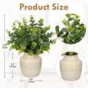 Artificial Eucalyptus Plant in Ceramic Vase, 13.8" Faux Potted Plant